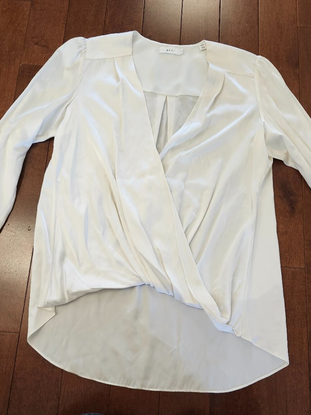 A.L.C. women's long sleeve white blouse in size 2